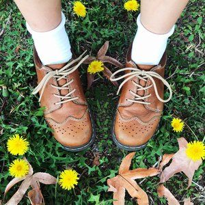 Dr martens Brown Leather Low Top Oxford Lace Up Casual Shoes Size UK5 US7 EU38